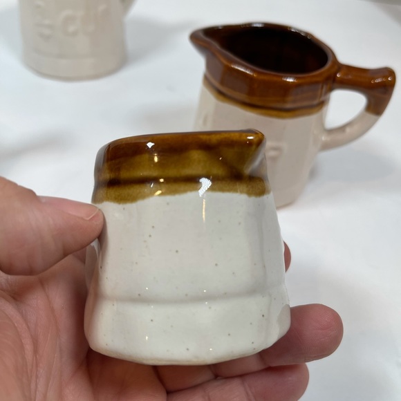 Vintage ROC Taiwan Stamped Stoneware Crockery Measuring Cups 4 piece set EUC - Picture 13 of 15